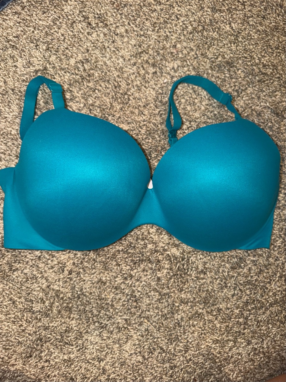 Victoriaâs Secret Perfect Shape T-Shirt Bra 36DD Teal Solid Padded Underwire